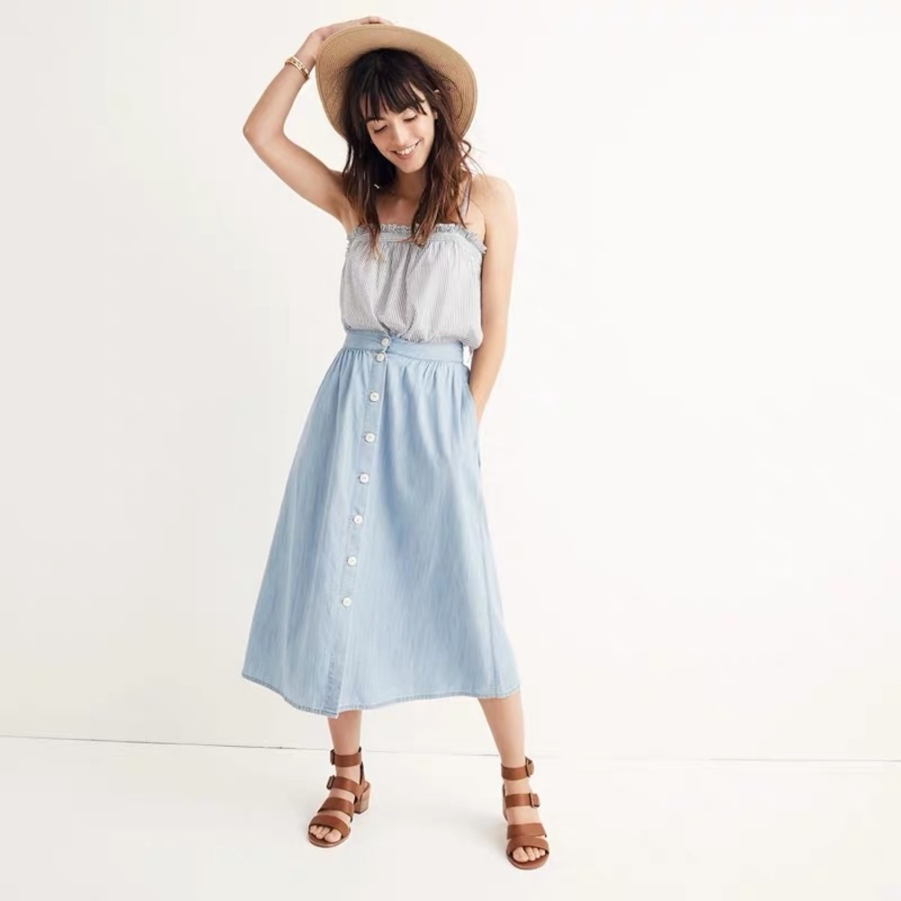 Madewell denim skirt